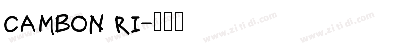 cambon ri字体转换